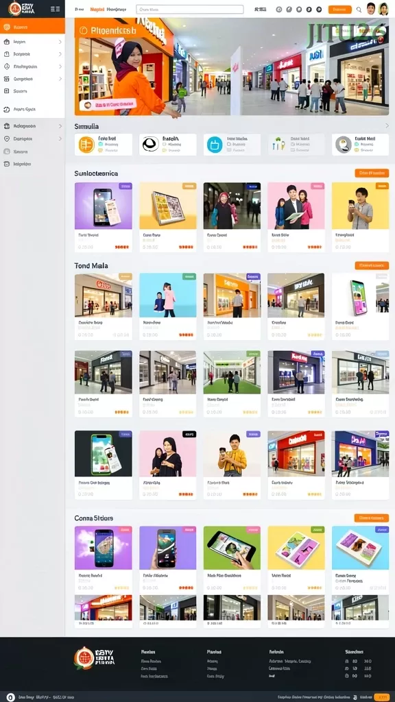 Cuplikan layar KM777 — menu navigasi