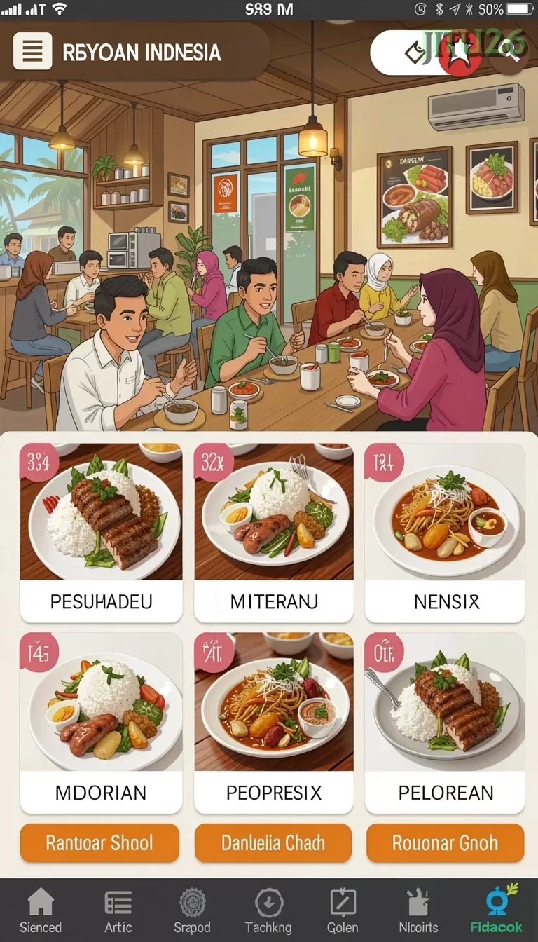Cuplikan layar VIP188 — menu navigasi