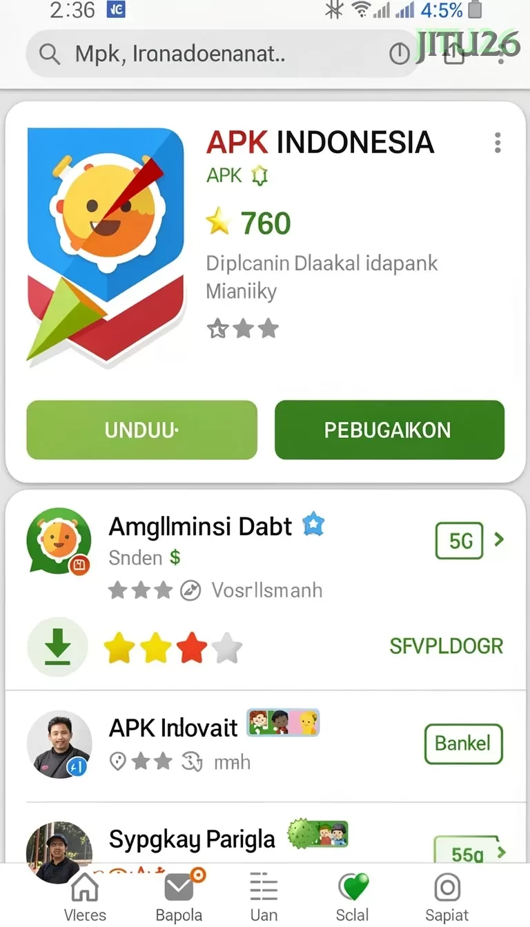 Cuplikan layar DEPO89 — halaman utama