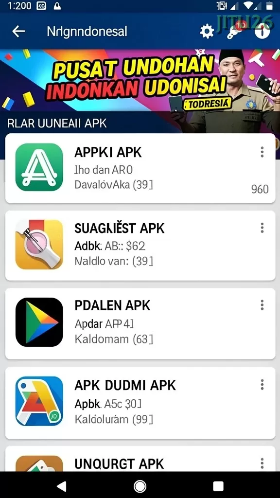 Cuplikan layar AGUNG11 — menu navigasi